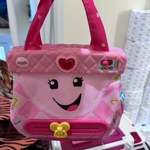 Fisher-Price Pink Smiling Toy Purse Bag GUC